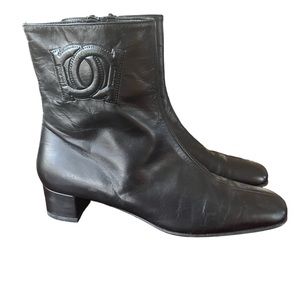 Salvatore Ferragamo Black Leather Boots